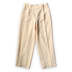 JG Hook Womens Dress Pants 8P Light Yellow Back Zip Dress Work Casual EUC Petite
